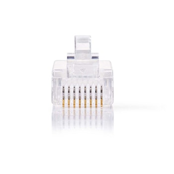 Nettverksplugg RJ45 10 stk. Gjennomsiktig - gullbelagt