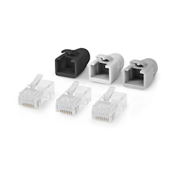 Nettverksplugg RJ45 Pass Through | UTP CAT6 | Rett | Gull belagt | 10 stk