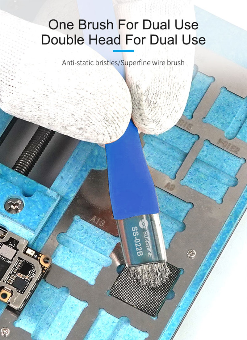 Safe Brush Anti-Static Motherboard PCB Cleaning Brush for Mobile Phone Repair