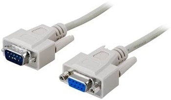 DB-9 (M) to DB-9 (F) Extension | Extension cable | 10m | Grå