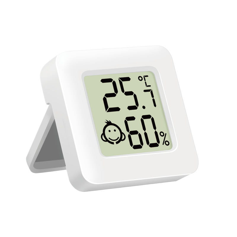 LOGILINK termo-hygrometer (sett med 3), med komfortnivå emoji-display, hvit