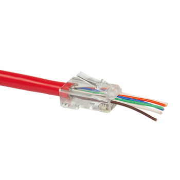 LOGILINK RJ45 modulplugg, Cat.6, uskjermet, åpen foran, 50 stk.