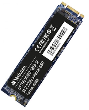 Verbatim 512GB m.2 2280 SATA III SSD harddisk