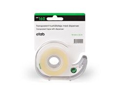 Tape ETAB 18mm x 33m klar m/dispenser
