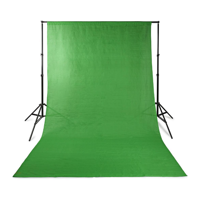 Greenscreen for streaming eller Foto studio Backdrop 2,95 x 2,95 m | Grøn