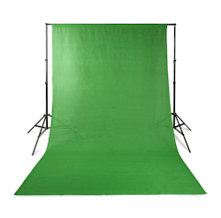 Greenscreen for streaming eller Foto studio Backdrop 2,95 x 2,95 m | Grøn