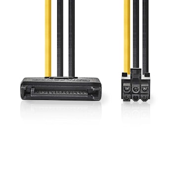 Intern Strømkabel SATA 15-pins til PCI Express hun 20cm