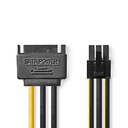 Intern Strømkabel SATA 15-pins til PCI Express hun 20cm