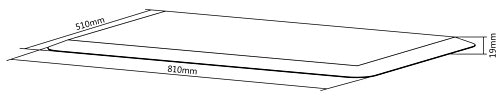 Ergonomisk ståmatte, 510 x 810 mm, svart