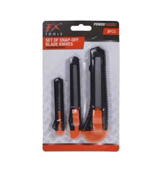 FX TOOLS 3stk skarpe kuttekniver i ulike størrelser
