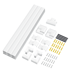 LOGILINK Kabelkanalsett, veggmontering, 67 deler, hvit