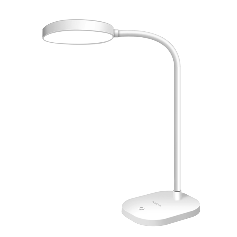 LOGILINK LED bordlampe, 5000K, 240lm, 360°, fleksibel hals, berøringskontroll