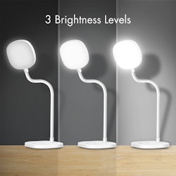 LOGILINK LED bordlampe, 5000K, 240lm, 360°, fleksibel hals, berøringskontroll