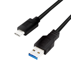 LOGILINK USB 3.2 Gen1 Type-C-kabel, C/M til USB-A/M, svart, 0,15 m