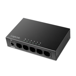 LOGILINK 5-Port Gigabit Desktop Network Switch, metallhus