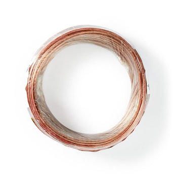 Høyttalerkabel 2x 0.75 mm² | 15.0 m | Rund | PVC | Gjennomsiktig