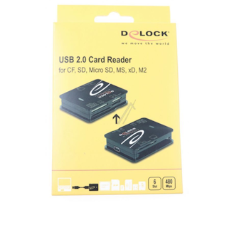Minnekortleser med CF / SD / Micro SD / MS / XD / M2 minnekort