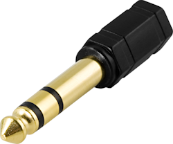 6,3mm han til 3,5mm hun lydadapter (Jack til minijack)