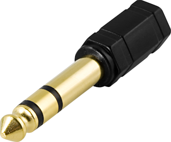 6,3mm han til 3,5mm hun lydadapter (Jack til minijack)