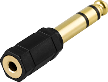 6,3mm han til 3,5mm hun lydadapter (Jack til minijack)