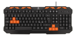 DK110 Membrane Keyboard, anti-ghosting, USB, nordic layout, black