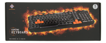 DK110 Membrane Keyboard, anti-ghosting, USB, nordic layout, black
