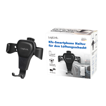 LOGILINK Smarttelefonholder for lufteventiler, 4-6,5" smarttelefoner, svart