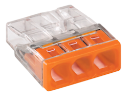 WAGO Toppklemme, 0.5 ... 2.5mm², 3 Poler, Wago