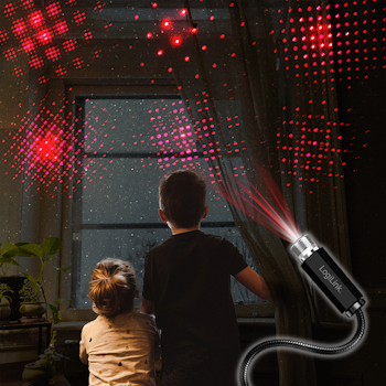 Logilink USB-A LED-stjernelys, 6 lysmønstre, med fleksibel hals