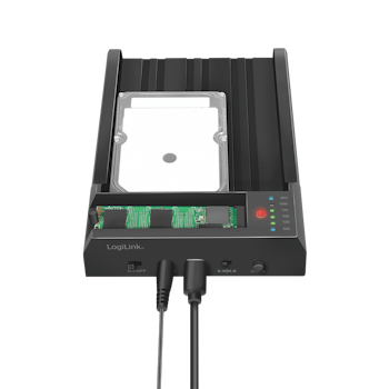 LOGILINK USB 3.2 Gen2 Quickport, 2-porter, for SATA HDD/SSD og M.2 NVMe SSD