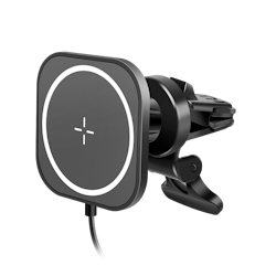 LOGILINK Magnetisk bilsmarttelefonholder med ladefunksjon, firkantet