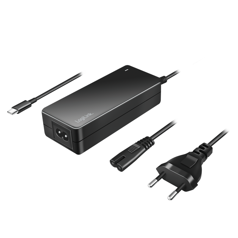 LOGILINK Universell strømforsyning for bærbare datamaskiner, USB-C-tilkobling, 65 W, svart