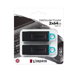 2-pack Kingston DataTraveler Exodia DTX 64 GB USB 3.2