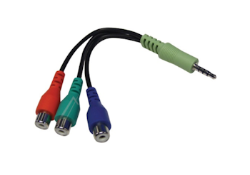 Samsung 4pin minijack til 3x RCA RGB hun 10cm