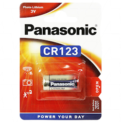 Panasonic CR123 Lithium 3V batteri 1400mAh 1stk i blister