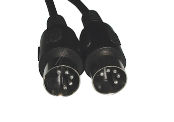 5pin DIN kabel han 1,5m Sort