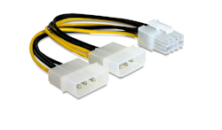 PCI Express Strømforsyning 8pin til 2x 4pin MOLEX