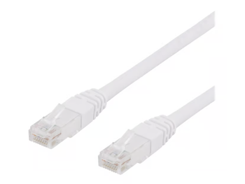DELTACO Nettverkskabel Cat6 0.5m Hvit