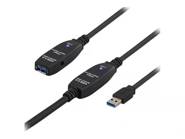 DELTACO PRIME Active USB Extension Cable 10m