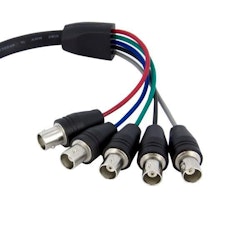 Startech 1 ft Coax HD15 VGA to 5 BNC RGBHV Monitor Cable - M/F