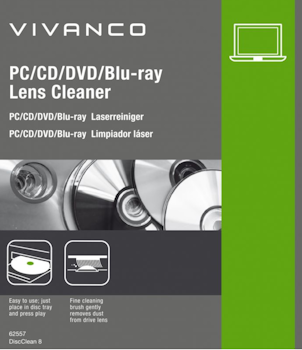Discclean 8 Rens til laser til PC, CD, BLU-RAY OG DVD
