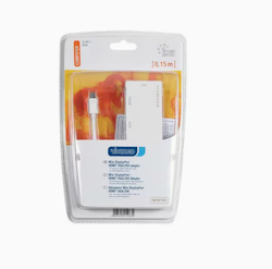 Vivanco - Video adapter - Mini DisplayPort hann til HD-15 (VGA), HDMI, DVI hunn - 10 cm - hvit