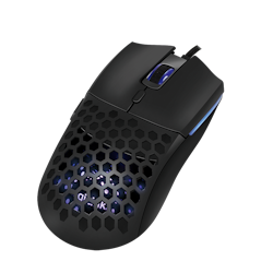 USB gaming-mus, 800/1600/3200/6400 dpi, svart