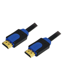 HDMI-kabel, A/M til A/M, 4K/30 Hz, svart/blå, 10m