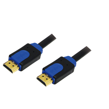 HDMI-kabel, A/M til A/M, 4K/30 Hz, svart/blå, 5m