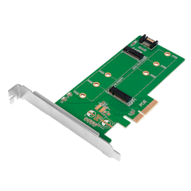 Dual M.2 PCIe-adapter for SATA og PCIe SATA SSD