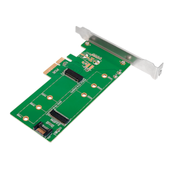 Dual M.2 PCIe-adapter for SATA og PCIe SATA SSD