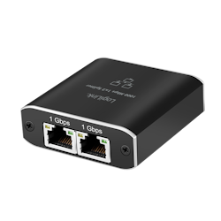 Gigabit Ethernet Splitter 1 til 2, 1000 Mbit/s, med USB-strøm