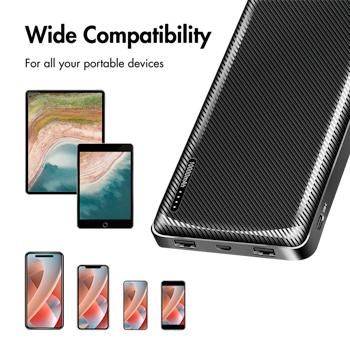 LOGILINK Powerbank 10000 mAh, 2x USB-A, USB-C, med hurtigladefunksjon
