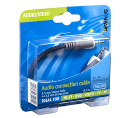 Scanpart minijack 3,5mm kabel han-han 20cm